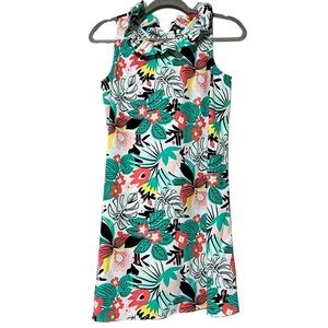 Crown & Ivy size PS Jade Montauk Weekend signature sleeveless ruffle neck dress